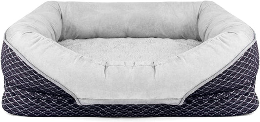 Orthopedic Dog Bed, Bolster Dog Beds for Small/Medium/Large Dogs with Removable Washable Cover, Waterproof Lining and Nonskid Bottom Couch（S-21X16 In）