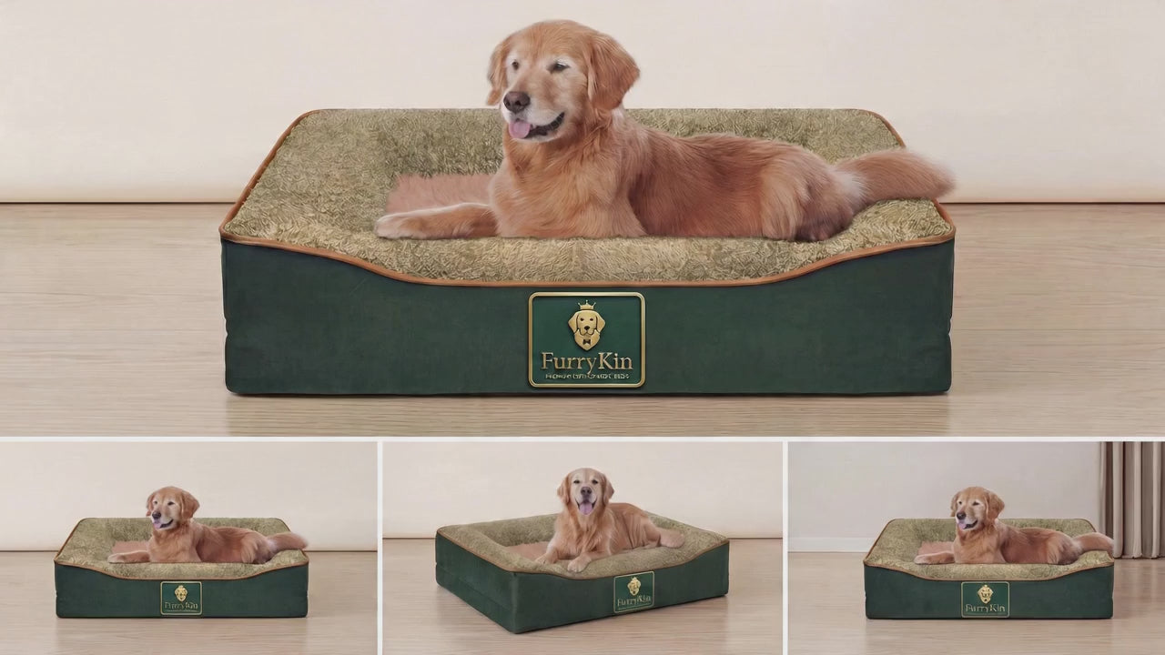 FurryKin Premium Orthopaedic Dog Bed - Large